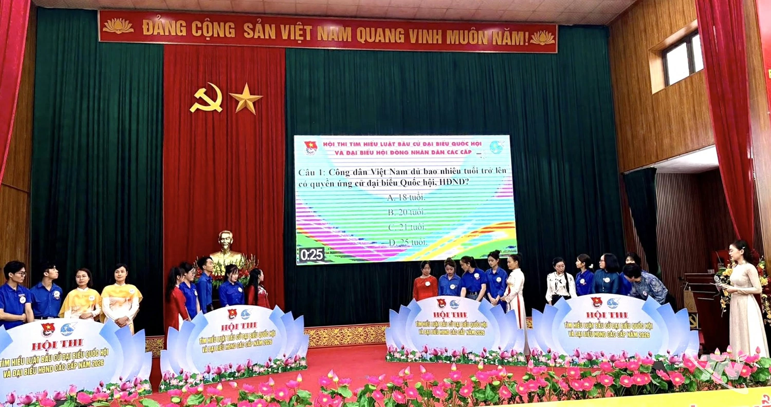 Đoàn Thanh niên phường Bách Quang phối hợp với Hội Liên hiệp Phụ nữ phường tổ chức Hội thi “Tìm hiểu Luật Bầu cử đại biểu Quốc hội và đại biểu HĐND các cấp năm 2026”.