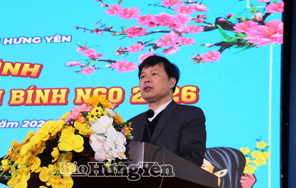 Đồng chí Trần Quốc Toản, Phó Bí thư Thường trực Tỉnh ủy, Chủ tịch Ủy ban MTTQ Việt Nam tỉnh phát biểu tại chương trình.