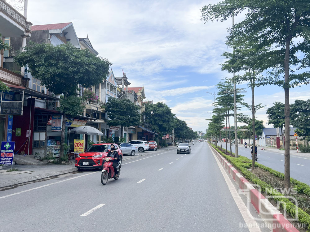 Đường Thống Nhất - tuyến đường cửa ngõ vào TP. Thái Nguyên.
