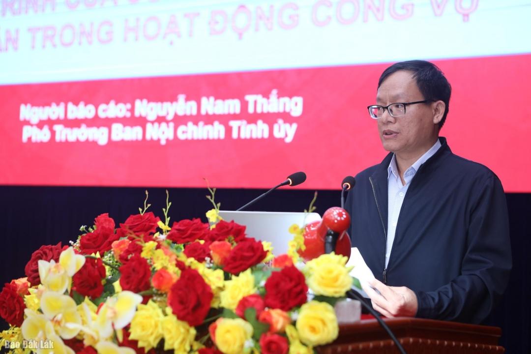 Phó Trưởng Ban Nội chính Tỉnh ủy Nguyễn Nam Thắng đã quán triệt Chỉ thị số 53-CT/TW,