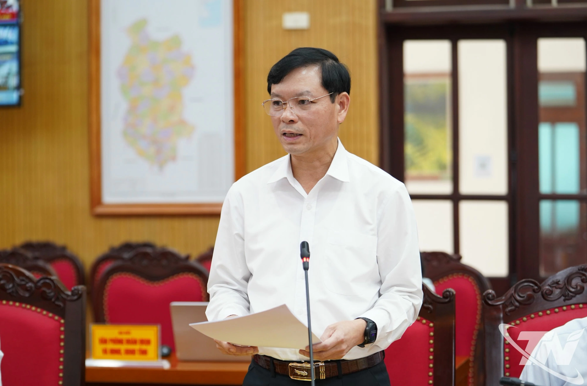 Lãnh đạo Sở Nội vụ báo cáo kết quả diễn tập bầu cử đại biểu Quốc hội khóa XVI và đại biểu HĐND các cấp nhiệm kỳ 2026-2031.