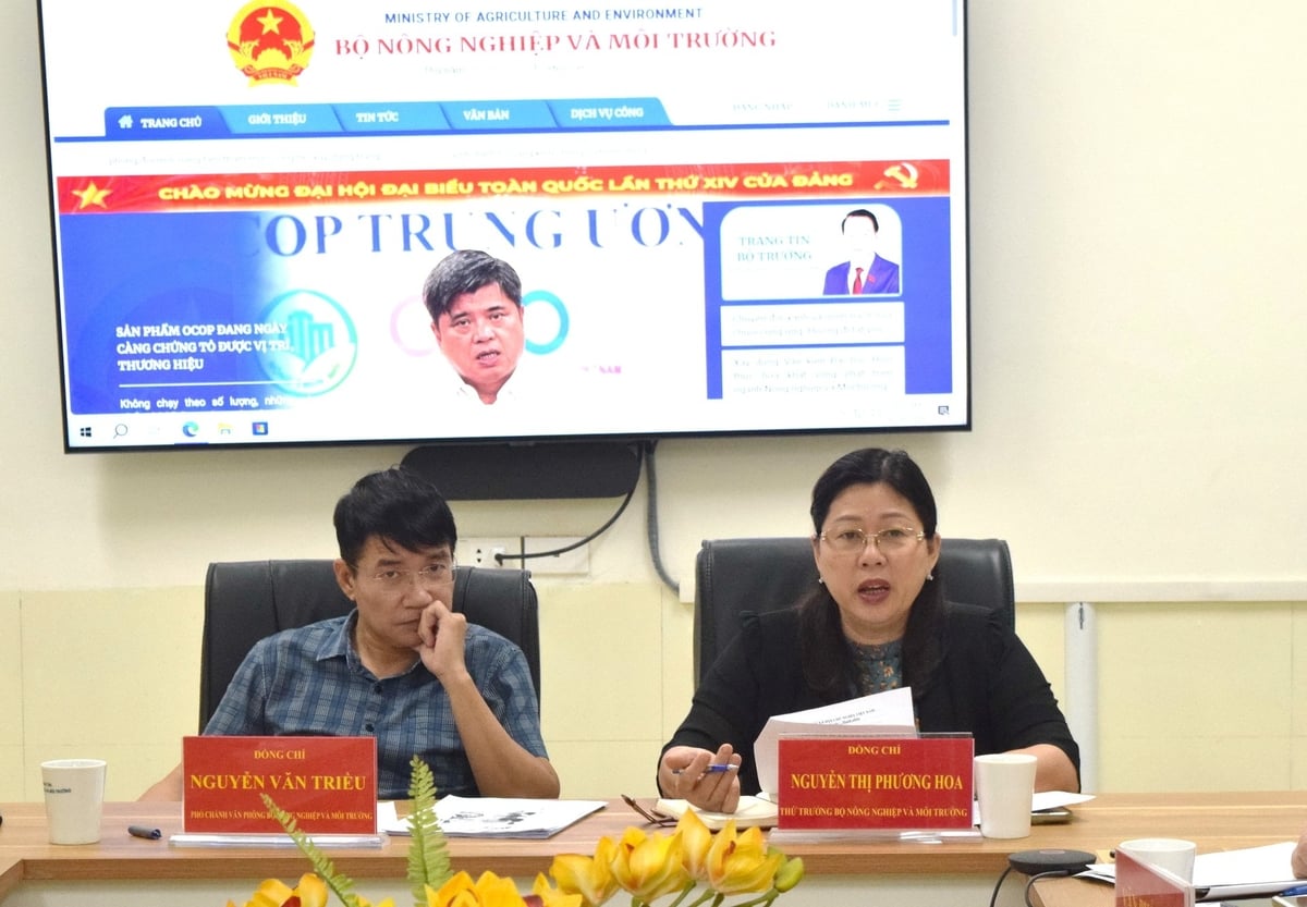 Thứ trưởng Bộ Nông nghiệp và Môi trường Nguyễn Thị Phương Hoa chủ trì buổi tiếp công dân định kỳ tháng 6/2025. Ảnh:Trường Giang.