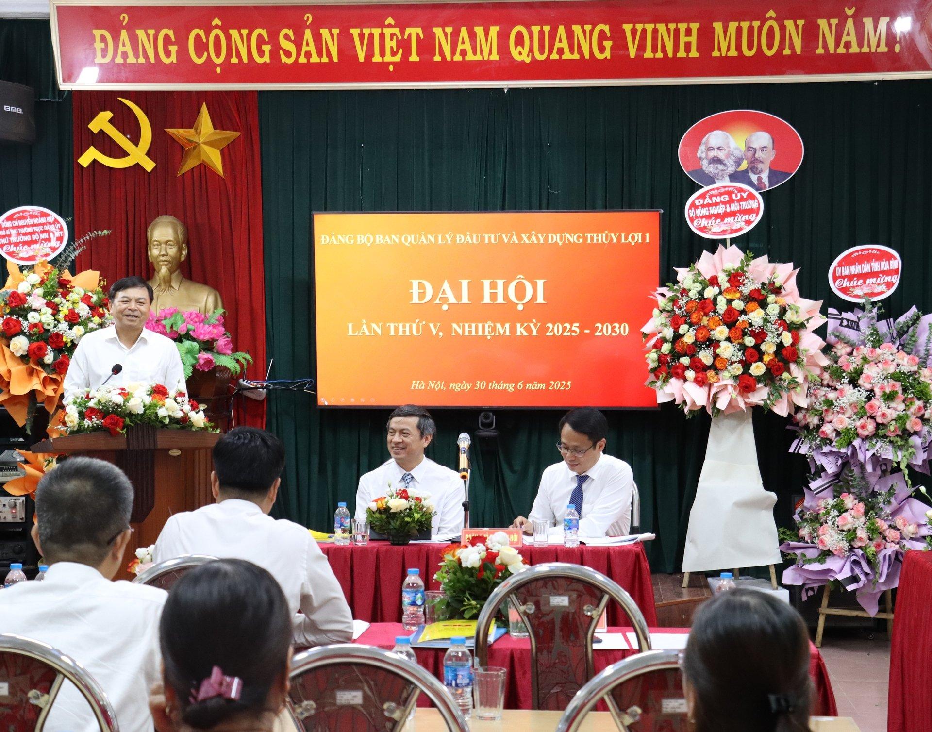Thứ trưởng Nguyễn Hoàng Hiệp đề nghị, Đảng bộ Ban 1 chủ động hoạch định chiến lược phát triển của đơn vị trong 5 năm tới. Ảnh: Nguyễn Thủy.