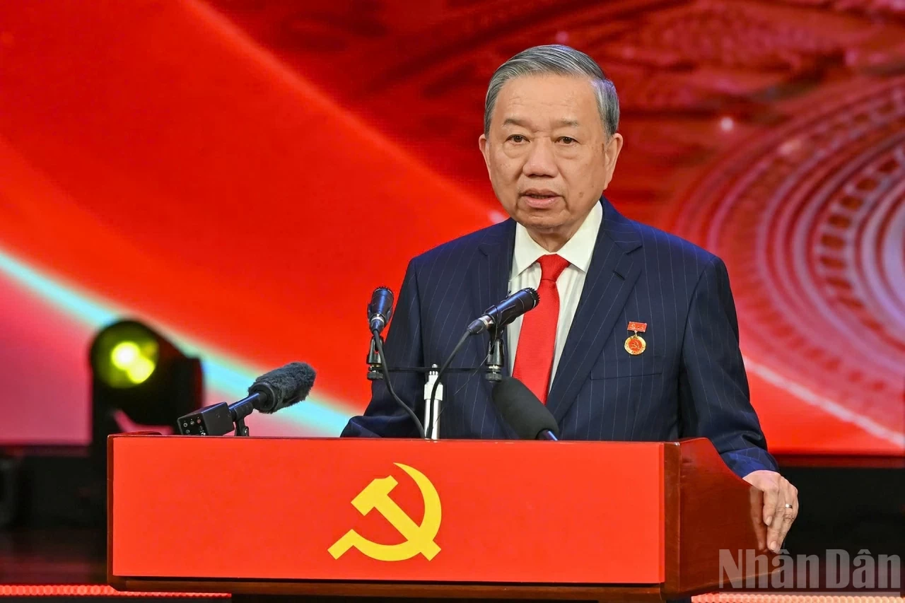 Tổng Bí thư Tô Lâm phát biểu tại buổi lễ. (Nguồn: Nhandan.vn)