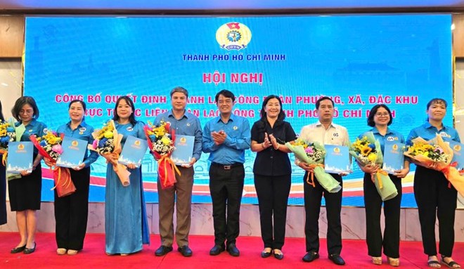 Bốn Phó Chủ tịch LĐLĐ TPHCM phụ trách công đoàn phường, xã tại TPHCM cũ