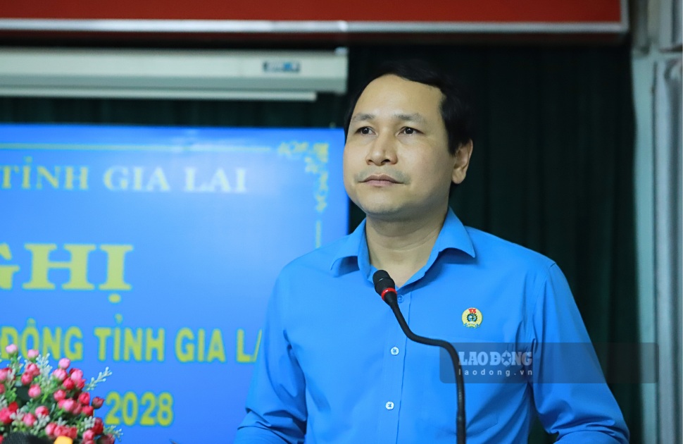 Ông Hà Duy Trung - Chủ tịch LĐLĐ tỉnh Gia Lai. Ảnh: Hoài Phương