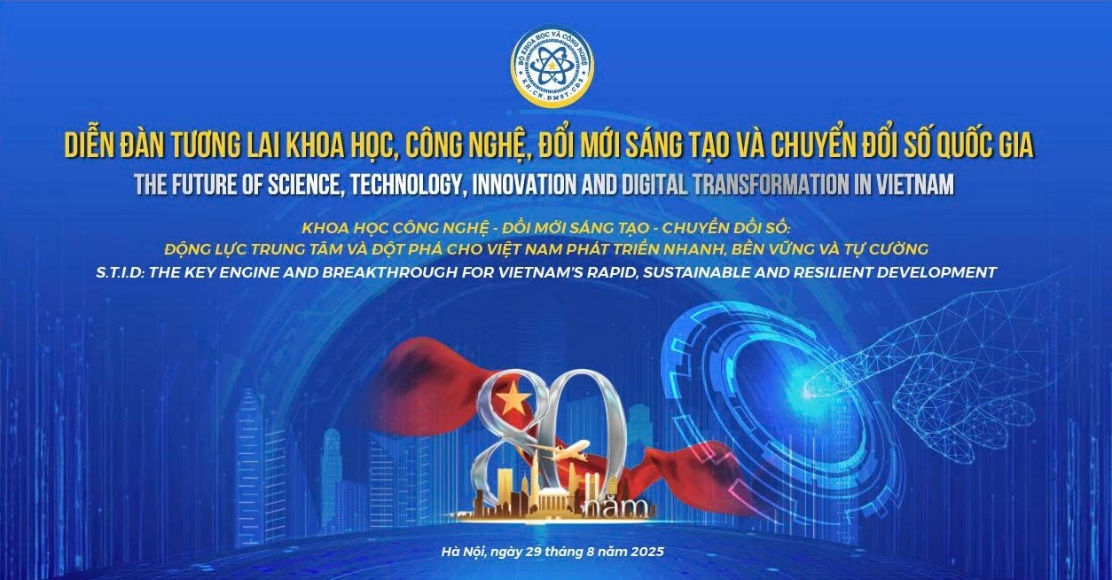 Diễn đàn “Tương lai Khoa học Công nghệ, Đổi mới sáng tạo và Chuyển đổi số Quốc gia” sẽ diễn ra vào ngày 29/8/2025- Ảnh 1. Diễn đàn “Tương lai Khoa học Công nghệ, Đổi mới sáng tạo và Chuyển đổi số Quốc gia” sẽ diễn ra vào ngày 29/8/2025- Ảnh 1.