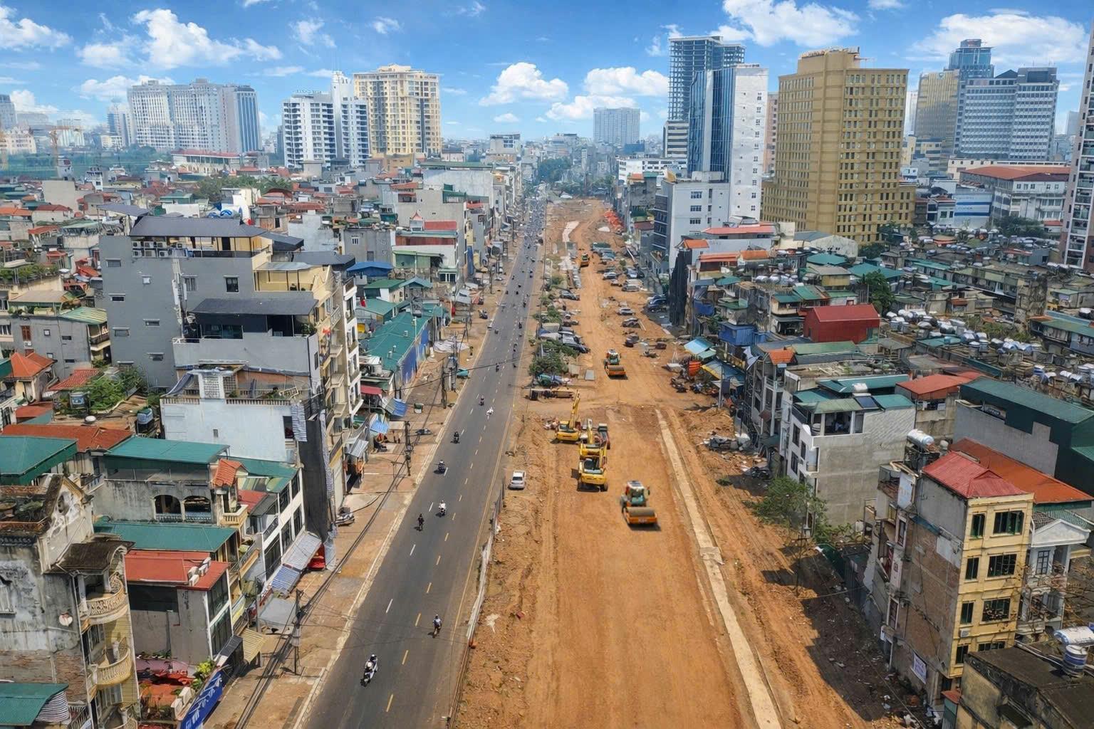 Sau khi chính quyền 2 cấp đi vào hoạt động đã giải quyết nút thắt giải phóng mặt bằng Vành đai 1. Ảnh: Quang Thái