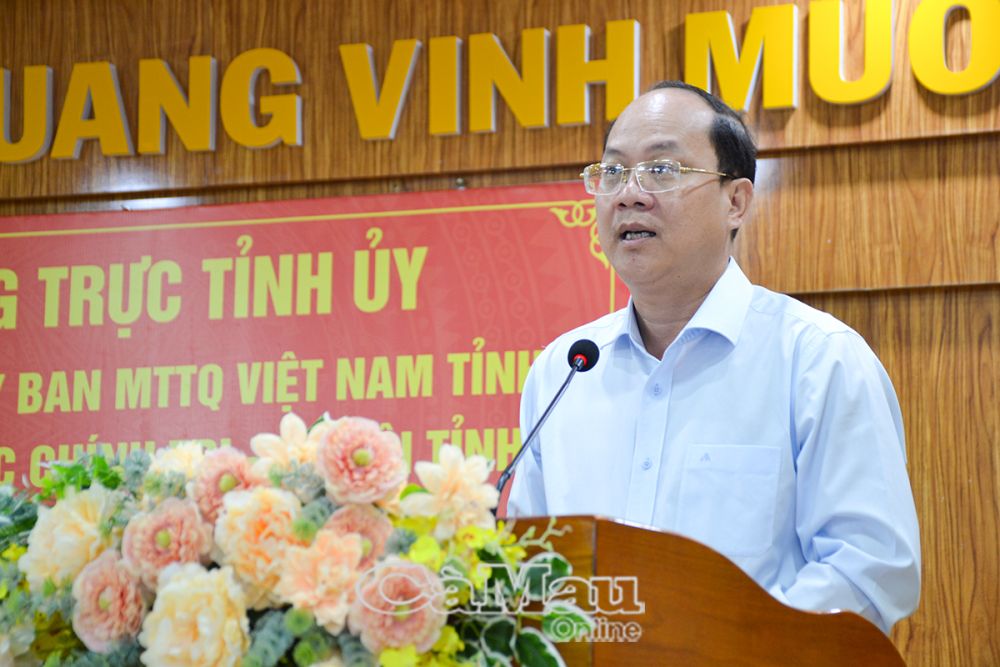Bí thư Tỉnh uỷ Nguyễn Hồ Hải phát biểu chỉ đạo tại buổi làm việc.