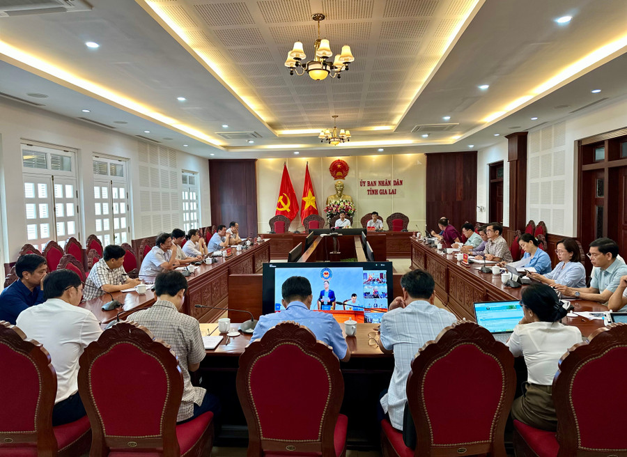 Quang cảnh hội nghị tại đầu cầu tỉnh Gia Lai. Ảnh: Hà Duy quang-canh-hoi-nghi-tai-dau-cau-tinh-gia-lai-anh-ha-duy.jpg