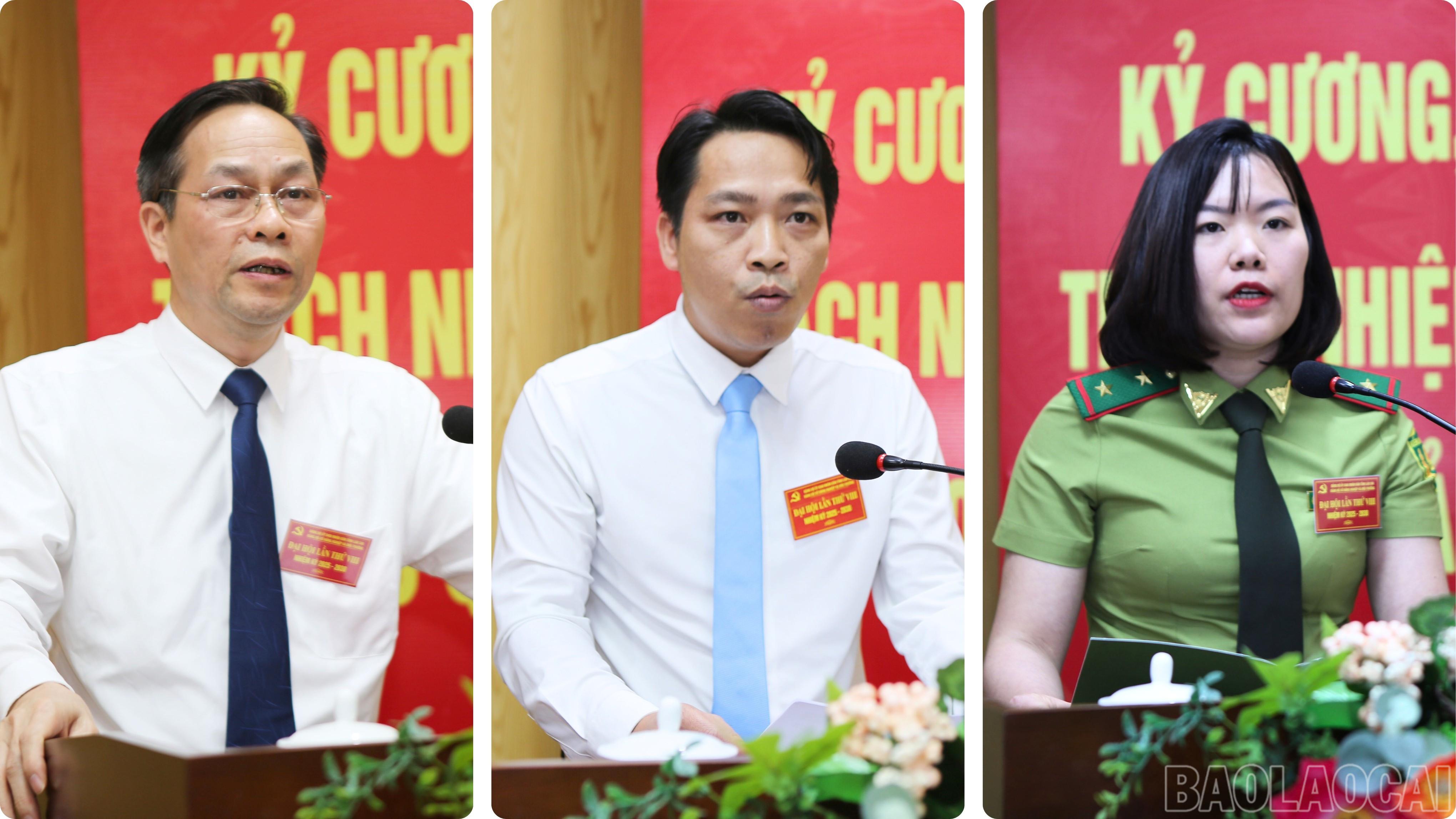 Các đại biểu tham luận tại đại hội. baolaocai-br_10.jpg