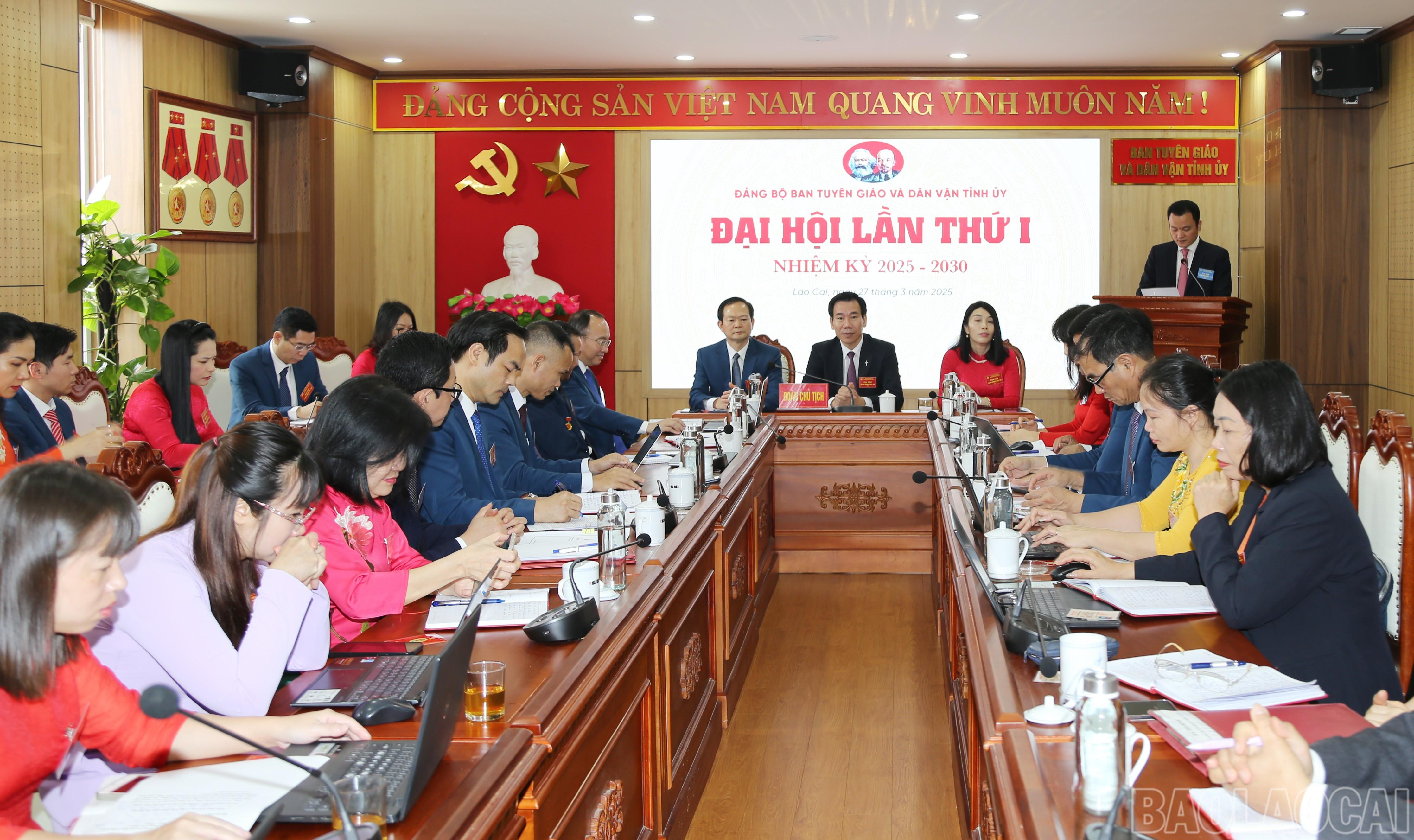 Đại hội Đảng bộ Ban Tuyên giáo và Dân vận Tỉnh ủy lần thứ I. baolaocai-br_img-0175.jpg