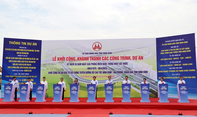 Bộ trưởng, Chủ nhiệm VPCP dự khởi công tuyến đường cao tốc Ninh Bình - Hải Phòng- Ảnh 3.